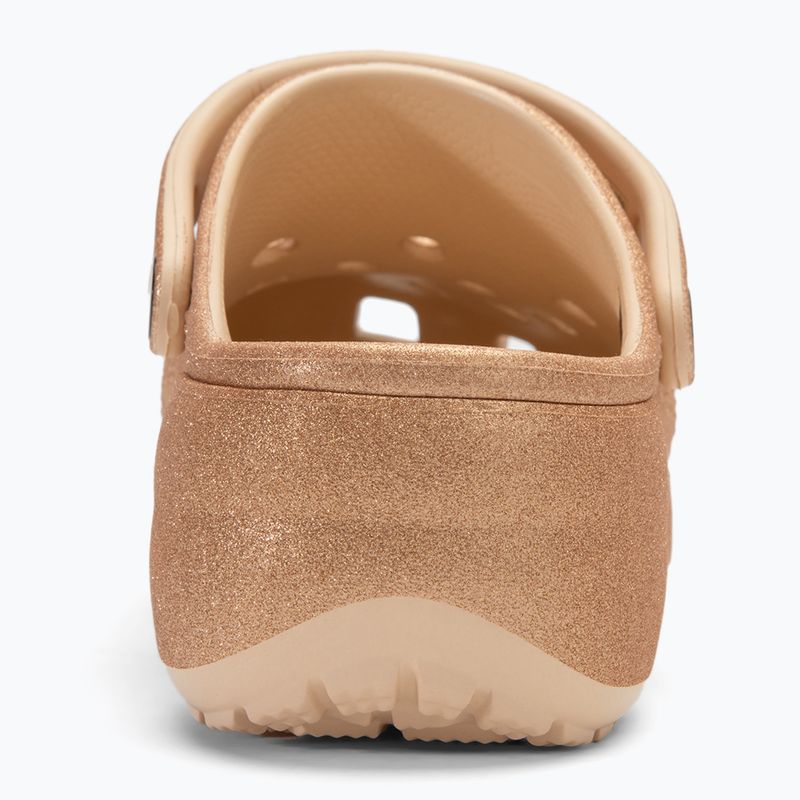 Шльопанці жіночі Crocs Classic Platform Glitter shitake 7