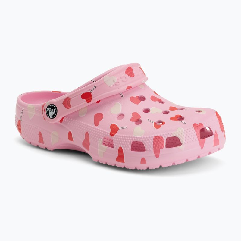 Шльопанці Crocs Classic Valentines Day Clog flamingo