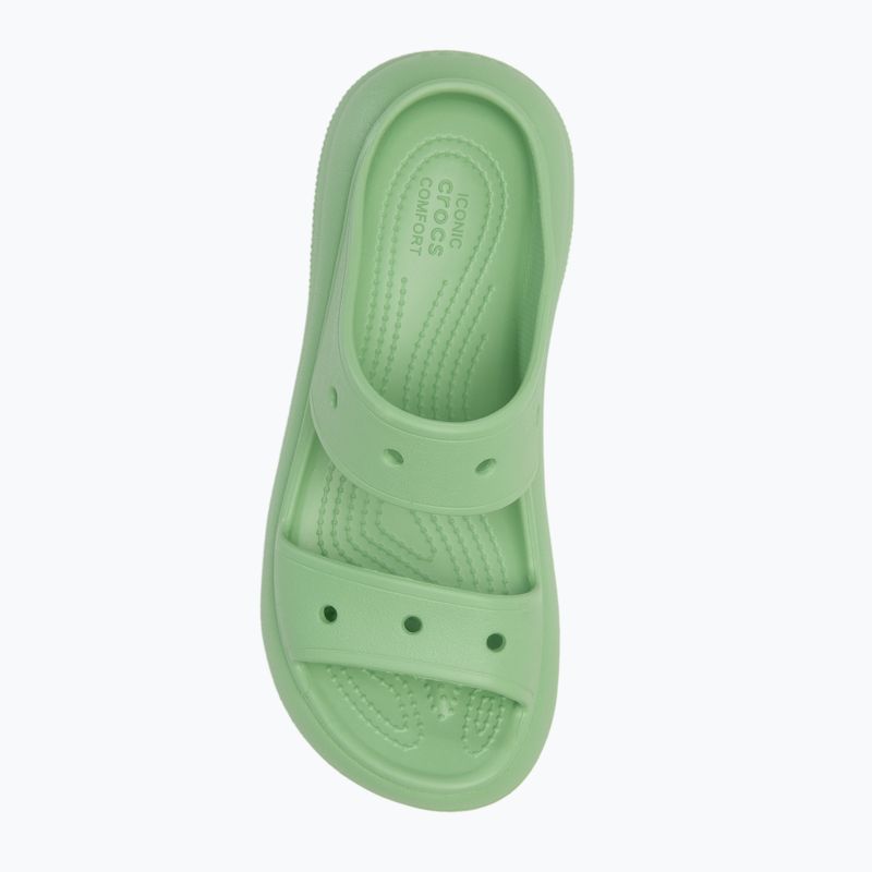 Шльопанці жіночі Crocs Classic Crush Sandal fair green 5