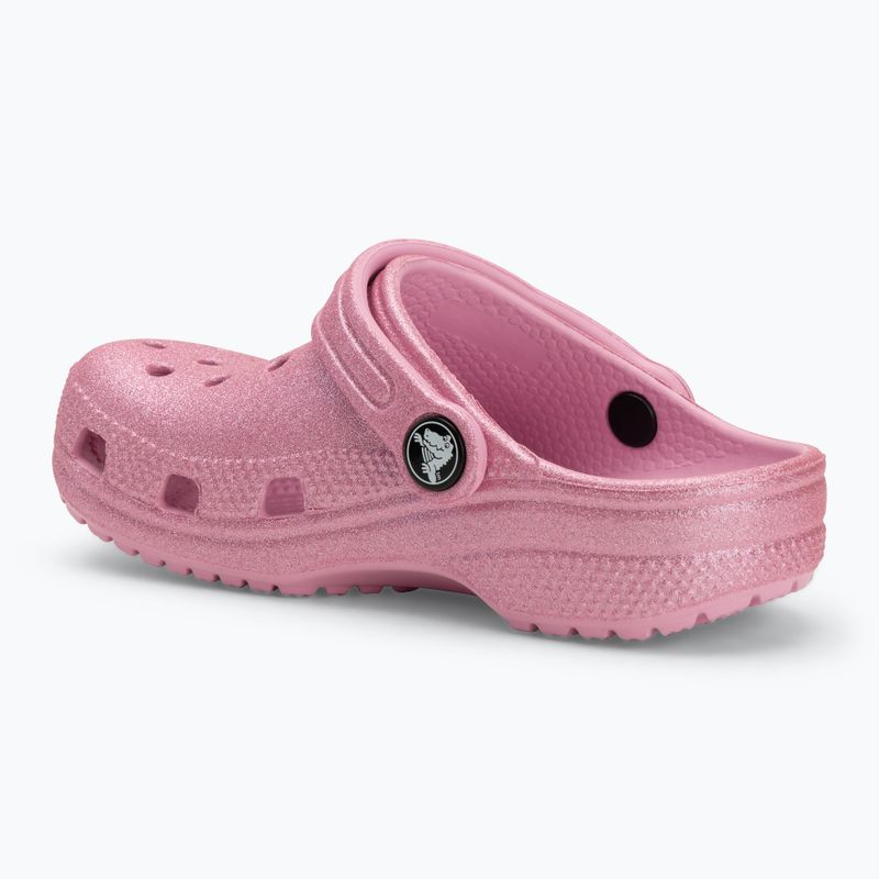 Шльопанці дитячі Crocs Classic Glitter Clog Toddler pink tweed glitter 4