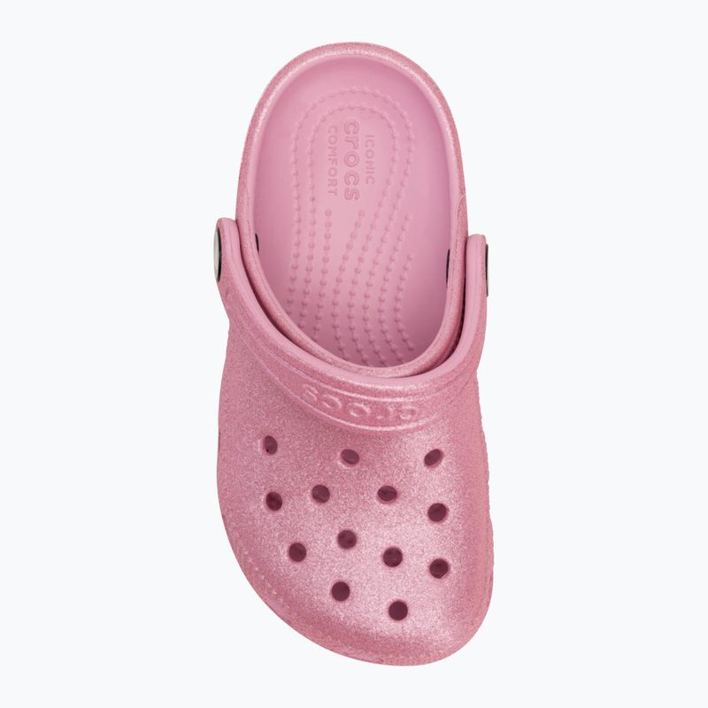 Шльопанці дитячі Crocs Classic Glitter Clog Toddler pink tweed glitter 6
