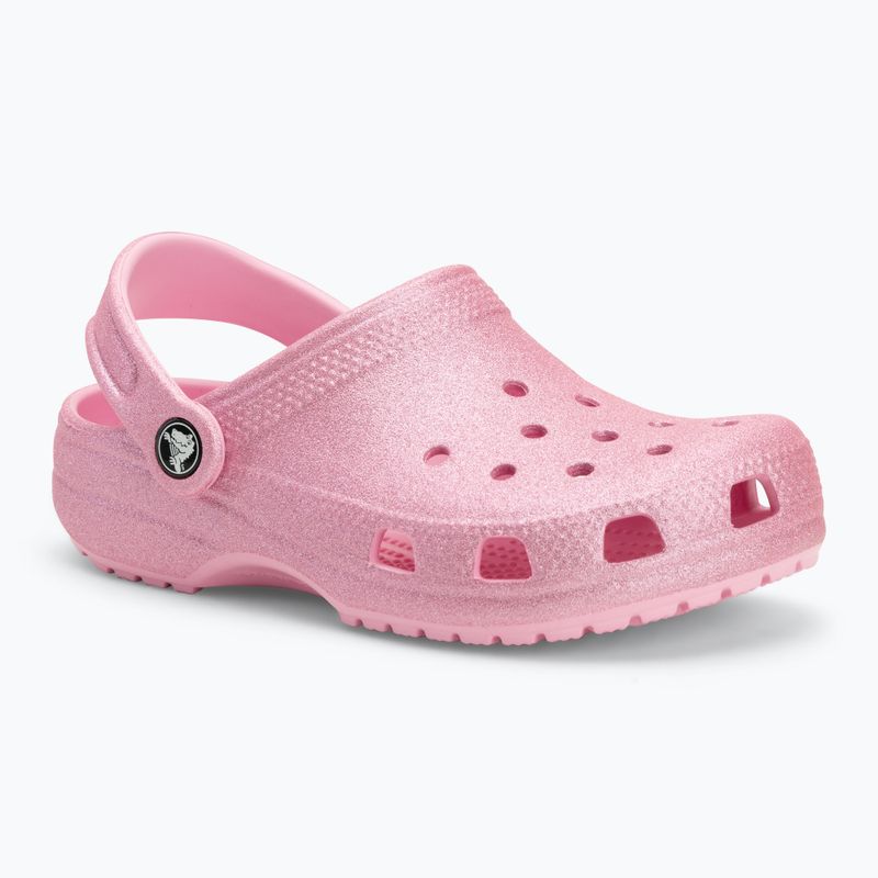 Шльопанці дитячі Crocs Classic Glitter Clog Kids pink tweed glitter 2