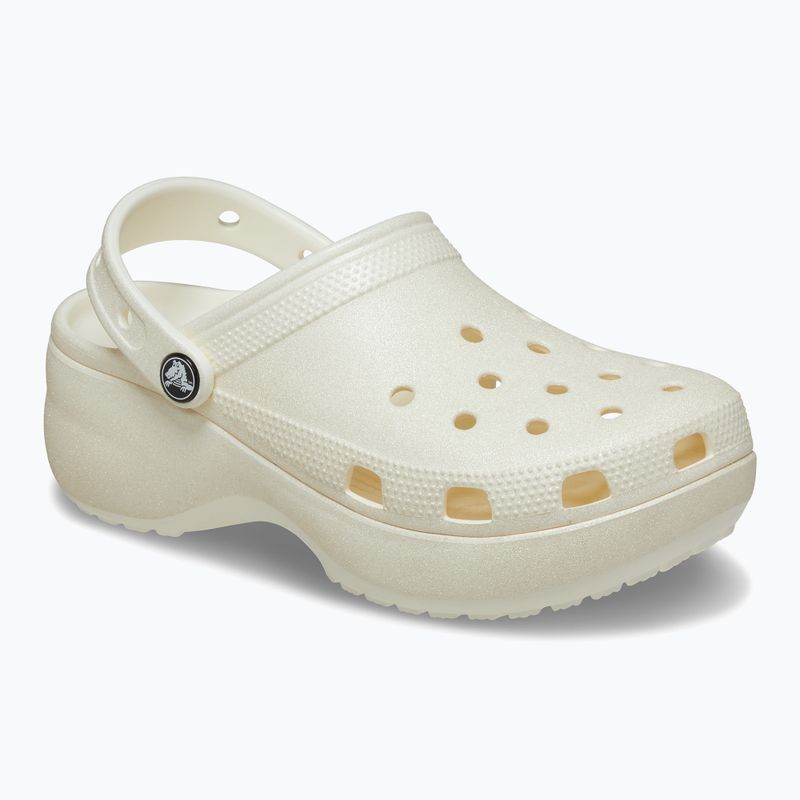 Шльопанці жіночі Crocs Classic Platform Glitter chalk 9