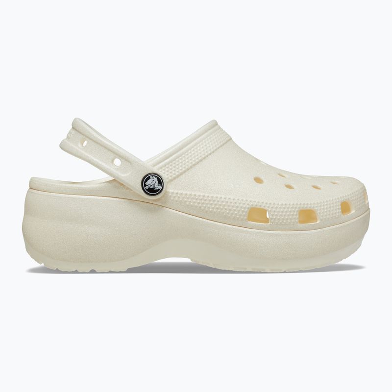 Шльопанці жіночі Crocs Classic Platform Glitter chalk 10