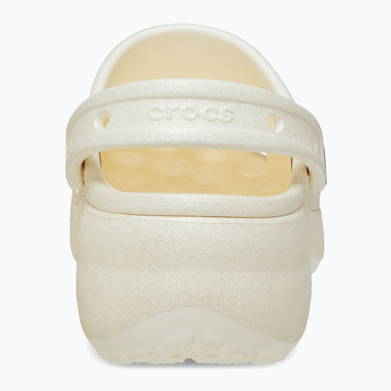Шльопанці жіночі Crocs Classic Platform Glitter chalk 11
