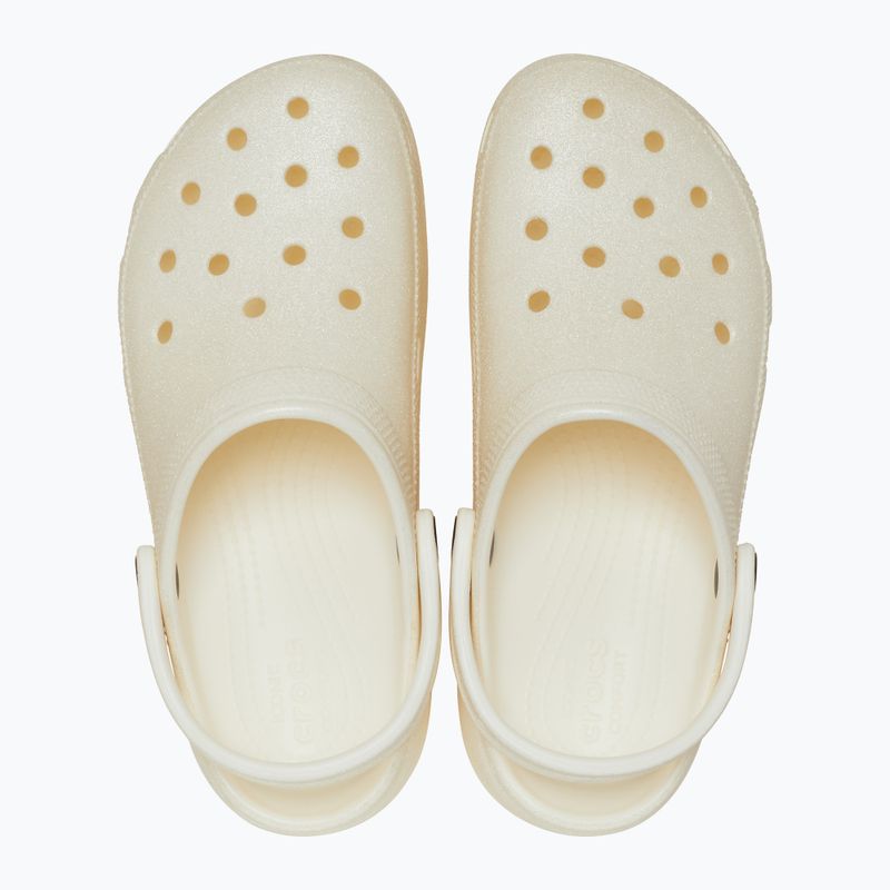 Шльопанці жіночі Crocs Classic Platform Glitter chalk 12