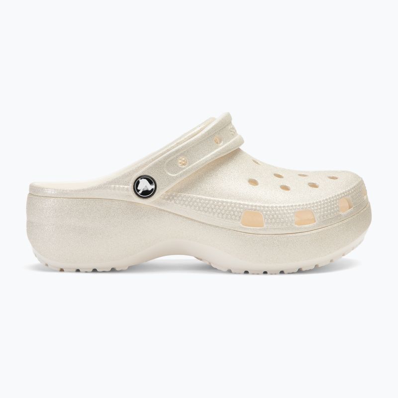Шльопанці жіночі Crocs Classic Platform Glitter chalk 3