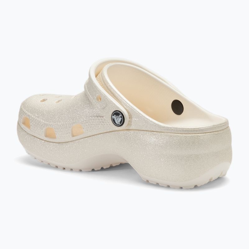 Шльопанці жіночі Crocs Classic Platform Glitter chalk 4