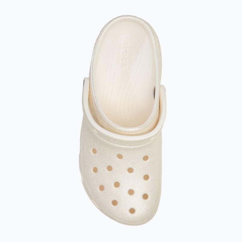 Шльопанці жіночі Crocs Classic Platform Glitter chalk 6