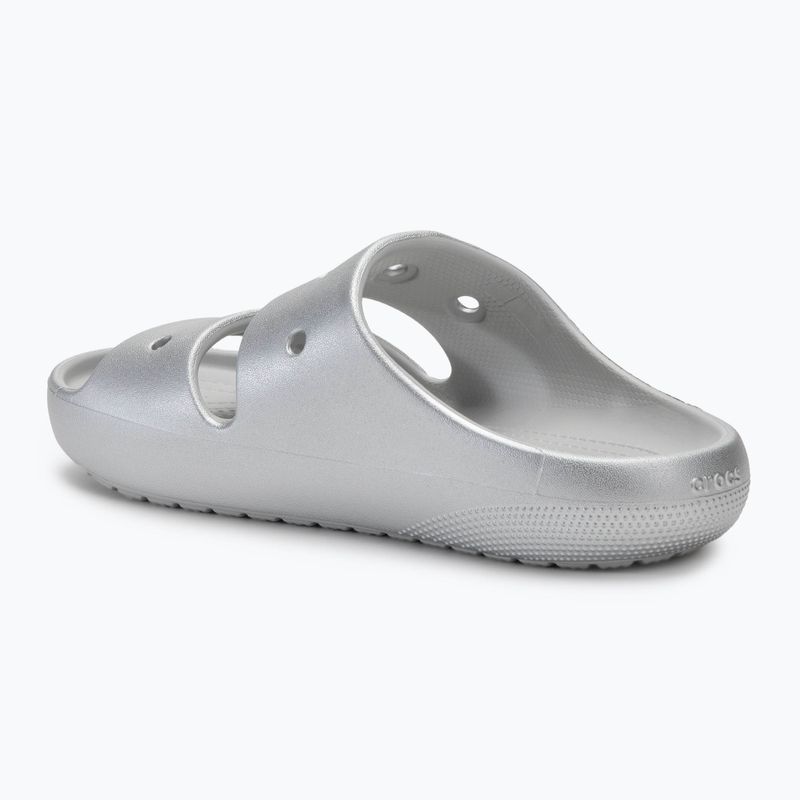 Шльопанці Crocs Classic Metallic Sandal V2 silver 3