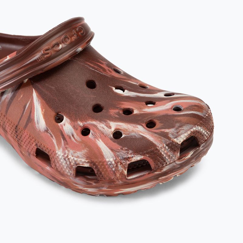 Шльопанці Crocs Classic Marbled Clog dark clay/multi 8