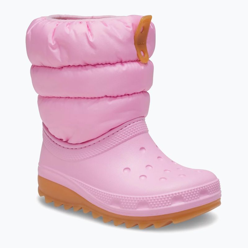 Дитячі зимові черевики Crocs Classic Neo Puff pink tweed/gum 8