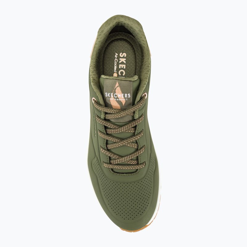 Черевики жіночі SKECHERS Uno Shimmer Away olive/rose gold/mesh 7