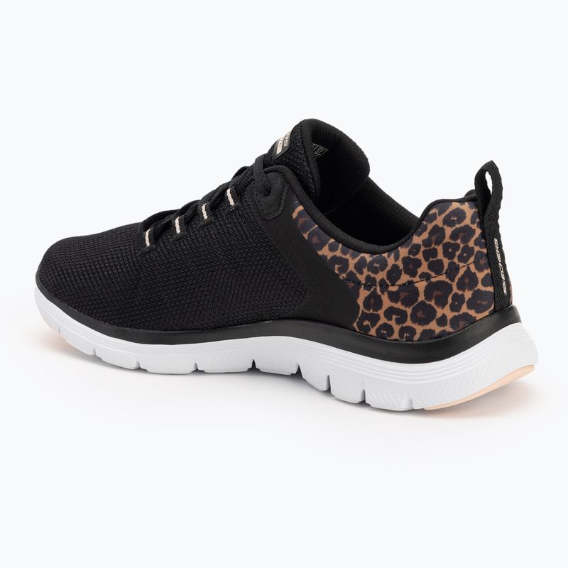 Кросівки жіночі SKECHERS Flex Appeal 4.0 Wild Ballad black/leopard 3