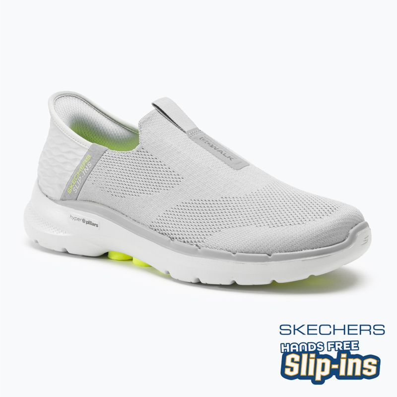 Кросівки чоловічі SKECHERS Slip-ins Go Walk 6 Easy On grey/grey/green