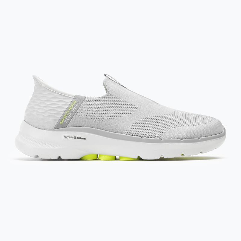 Кросівки чоловічі SKECHERS Slip-ins Go Walk 6 Easy On grey/grey/green 2