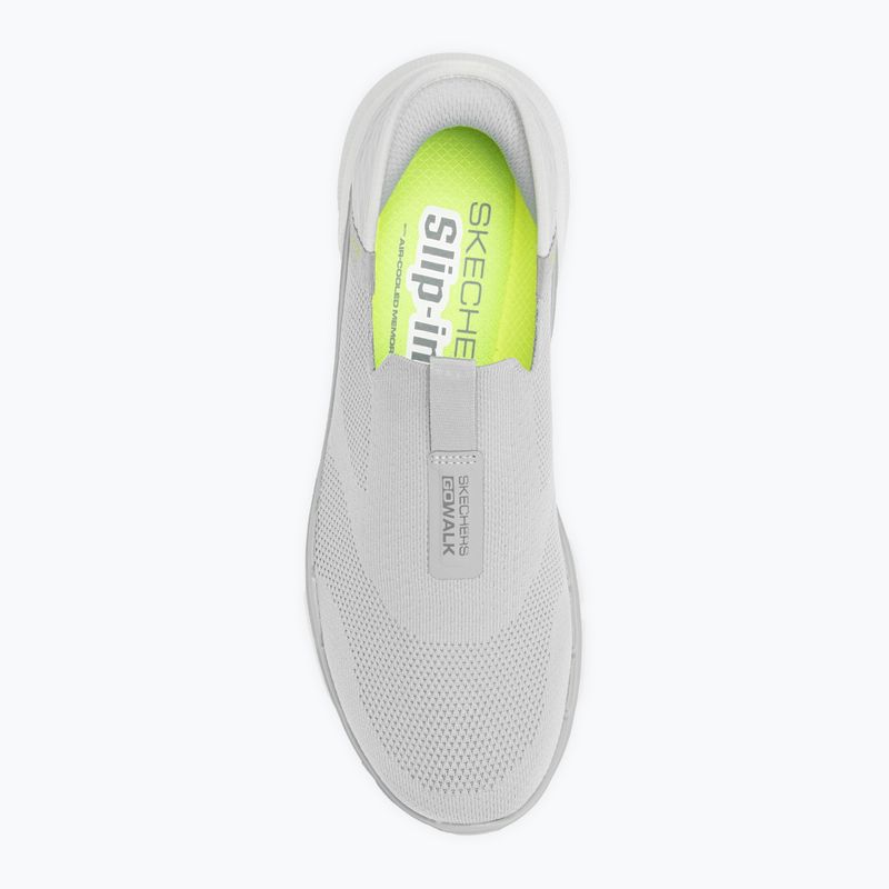 Кросівки чоловічі SKECHERS Slip-ins Go Walk 6 Easy On grey/grey/green 5
