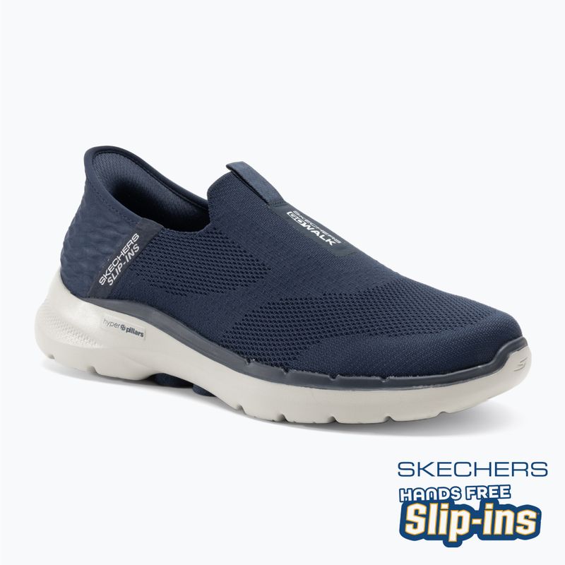 Кросівки чоловічі SKECHERS Slip-ins Go Walk 6 Easy On navy/white