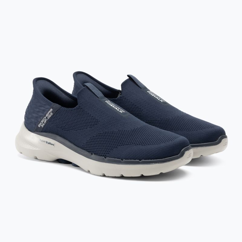 Кросівки чоловічі SKECHERS Slip-ins Go Walk 6 Easy On navy/white 4