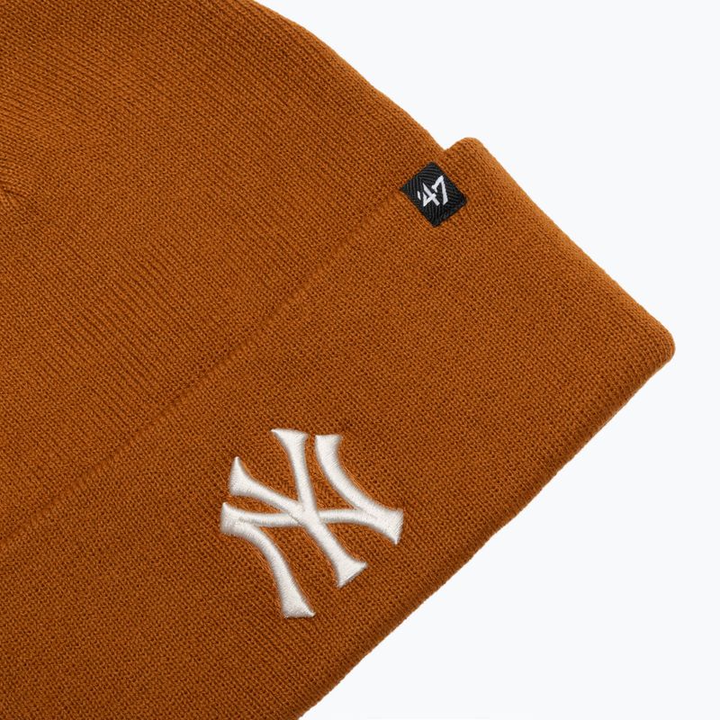 Шапка зимова 47 Brand MLB New York Yankees Haymaker burnt orange 3