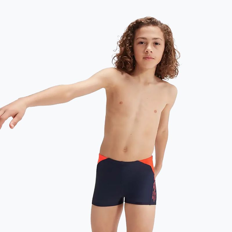 Дитячі плавки Speedo Hyper Boom Logo Splice темно-синій/помаранчевий 8