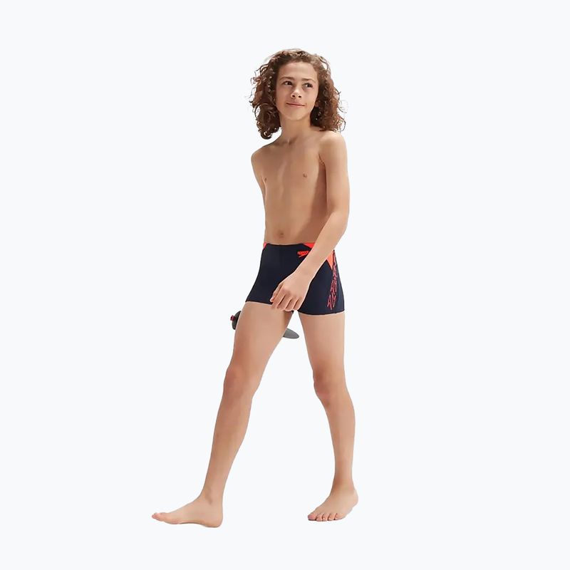 Дитячі плавки Speedo Hyper Boom Logo Splice темно-синій/помаранчевий 11