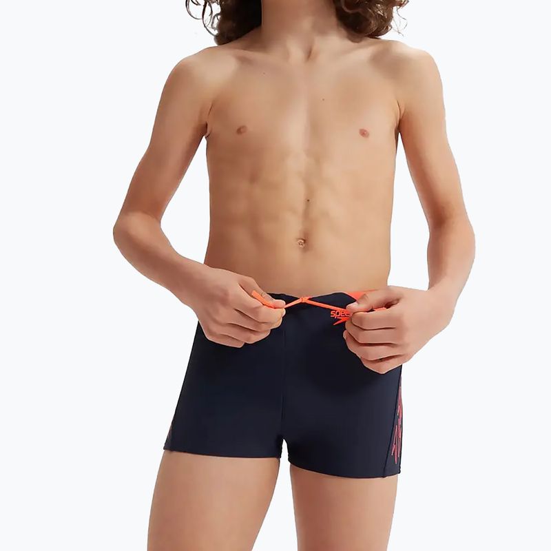 Дитячі плавки Speedo Hyper Boom Logo Splice темно-синій/помаранчевий 13