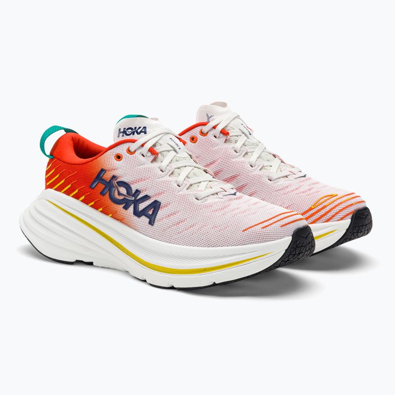 Чоловічі бігові кросівки HOKA Bondi X blanc de blanc/flame 5