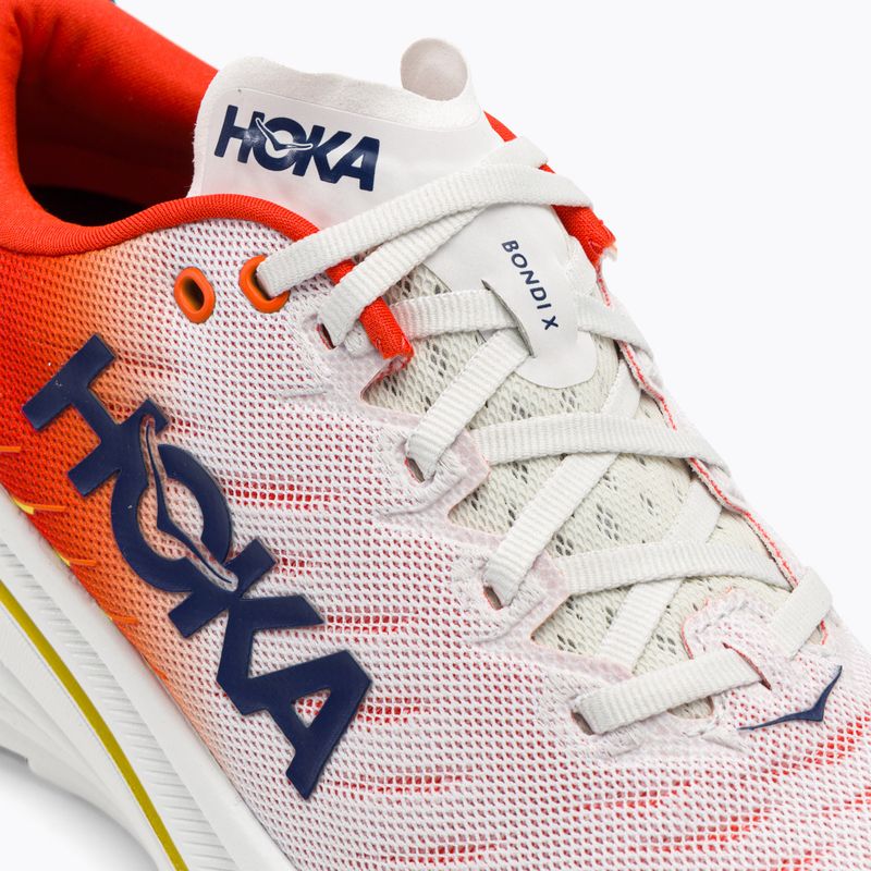 Чоловічі бігові кросівки HOKA Bondi X blanc de blanc/flame 9