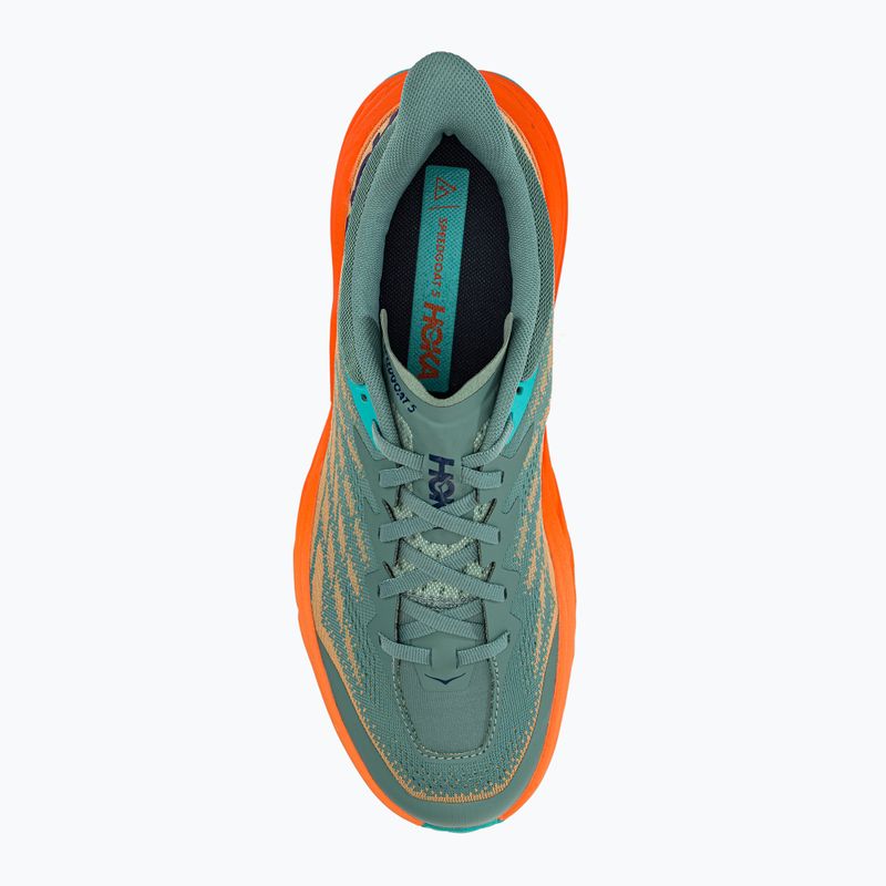 Кросівки для бігу чоловічі HOKA Speedgoat 5 зелено-помаранчеві 1123157-TMOR 5