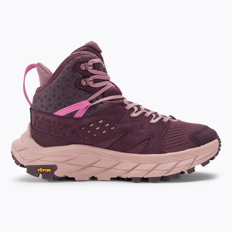 Жіночі трекінгові черевики HOKA Anacapa Breeze Mid родзинки/блідо-лілові 2