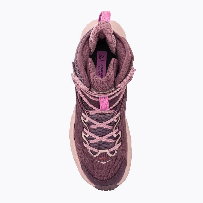 Жіночі трекінгові черевики HOKA Anacapa Breeze Mid родзинки/блідо-лілові 7