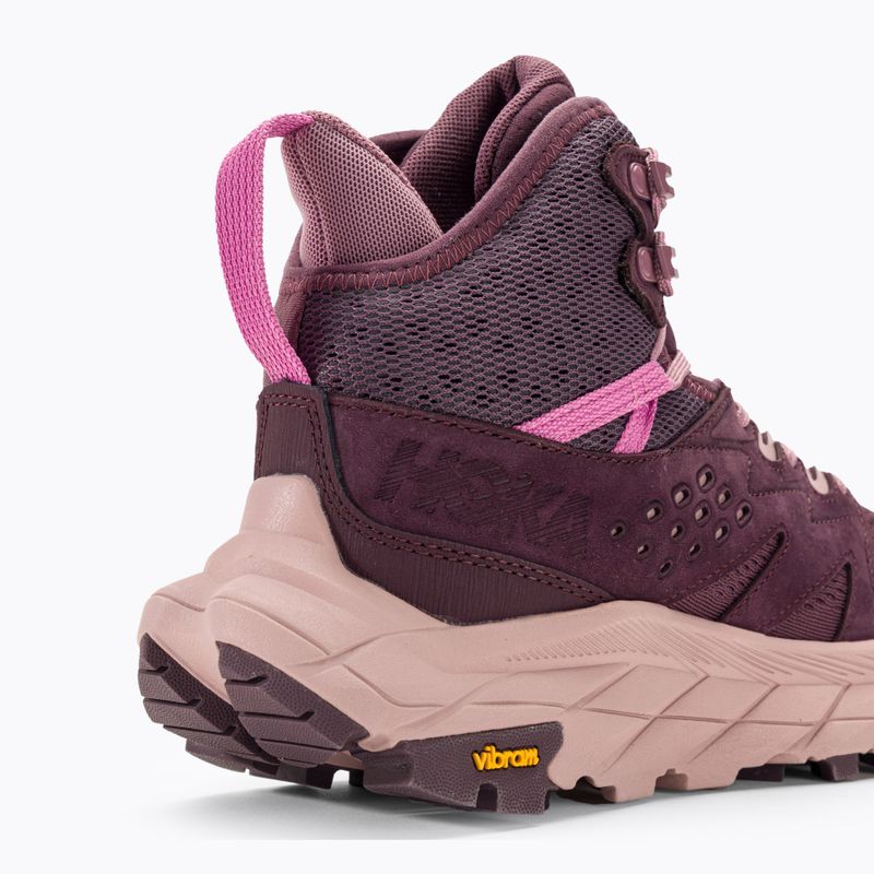 Жіночі трекінгові черевики HOKA Anacapa Breeze Mid родзинки/блідо-лілові 11