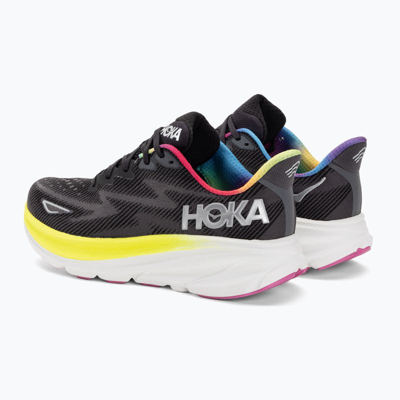 Чоловічі бігові кросівки HOKA Clifton 9 чорні/всі на борту 3
