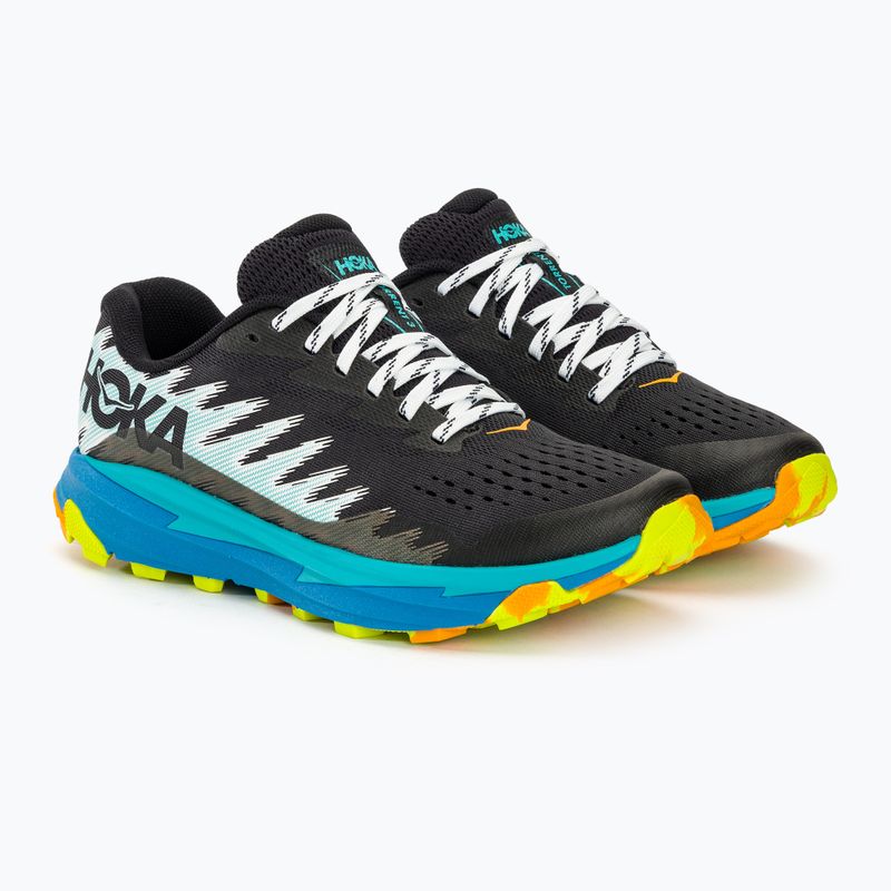 Черевики для бігу жіночі HOKA Torrent 3 black/diva blue 5