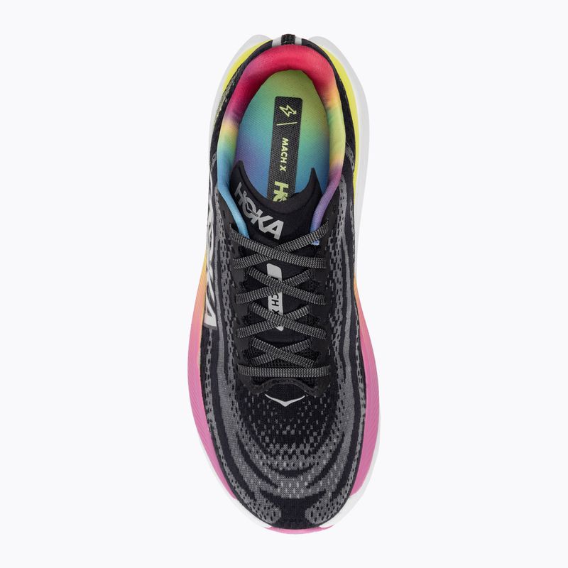 Чоловічі бігові кросівки HOKA Mach X чорний/сріблястий 5