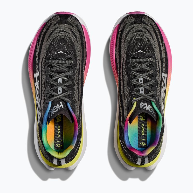 Чоловічі бігові кросівки HOKA Mach X чорний/сріблястий 12