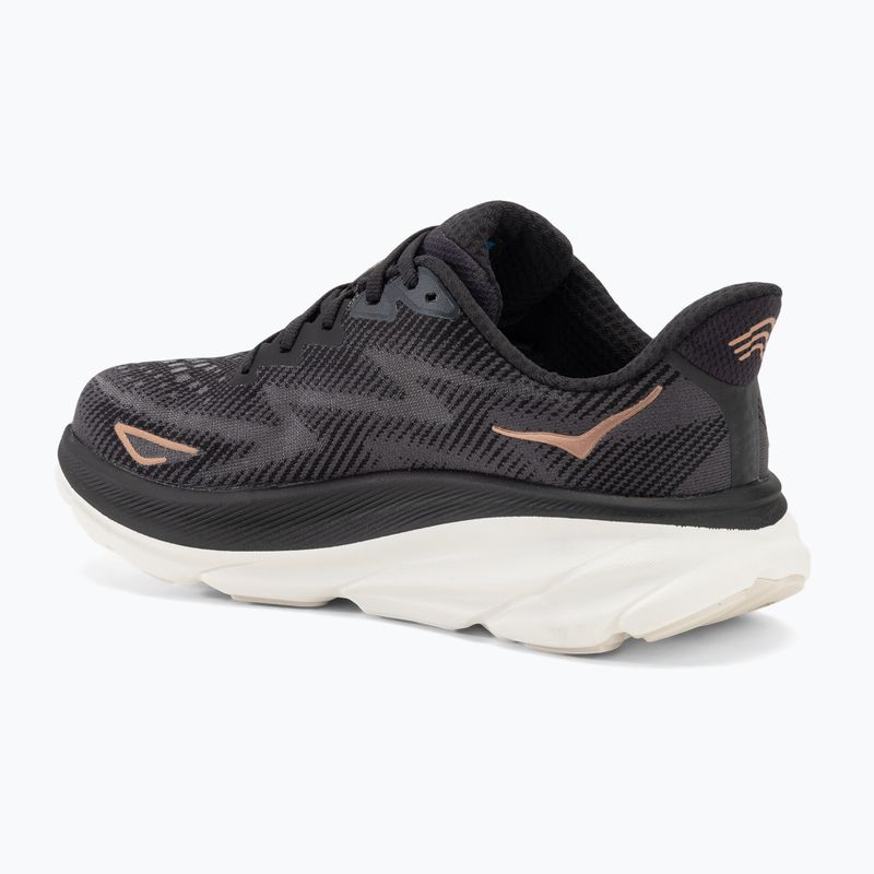 Кросівки для бігу жіночі HOKA Clifton 9 black/rose gold 3