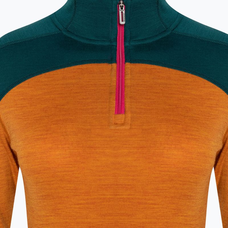 Жіноча термоактивна кофта Smartwool Merino Baselayer Colorblock 1/4 Zip Boxed marmalade heather 5
