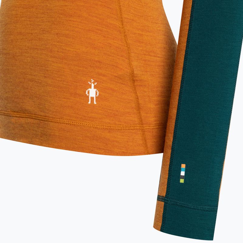 Жіноча термоактивна кофта Smartwool Merino Baselayer Colorblock 1/4 Zip Boxed marmalade heather 6