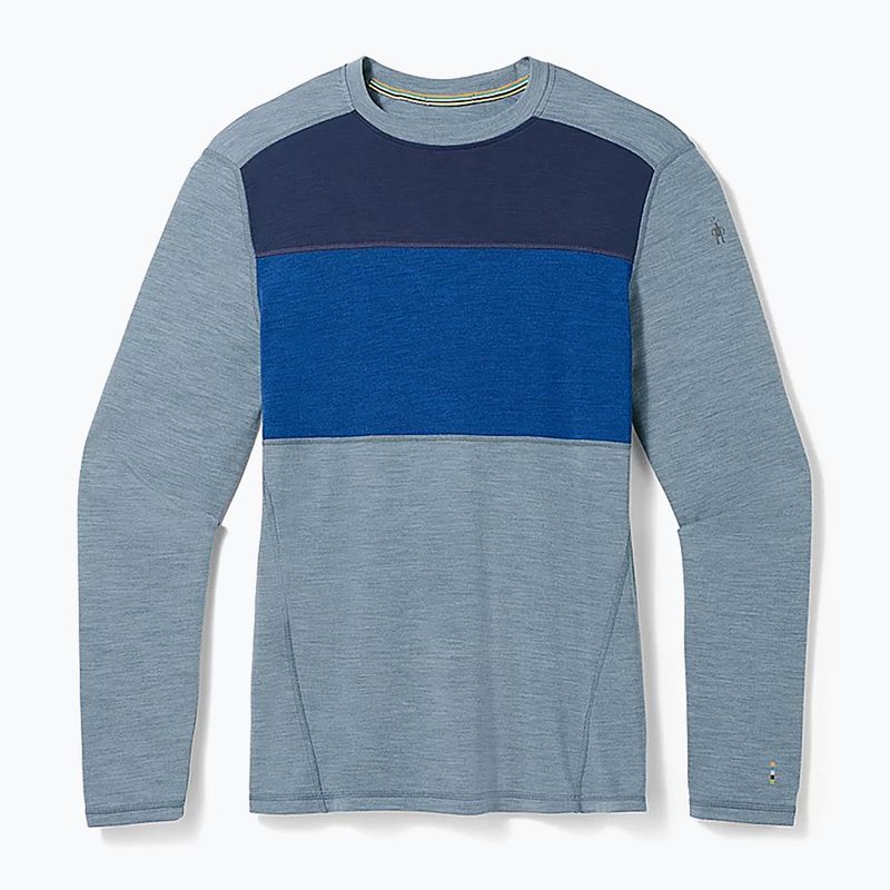 Чоловіча термоактивна кофта Smartwool Thermal Merino Baselayer Colorblock Crew Boxed pewter blue 3
