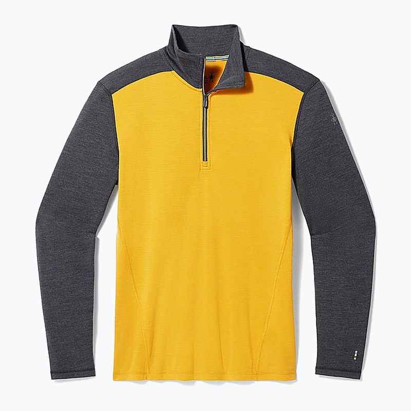 Лонгслів термічний чоловічий Smartwool Merino 250 Baselayer 1/4 Zip Boxed charcoal honey грold 3