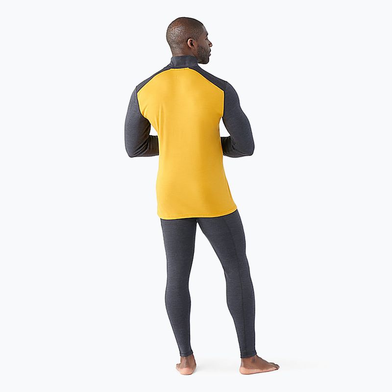 Лонгслів термічний чоловічий Smartwool Merino 250 Baselayer 1/4 Zip Boxed charcoal honey грold 2
