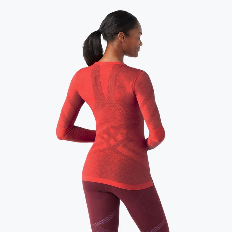 Жіноча термоактивна кофта Smartwool Intraknit Thermal Merino Baselayer Crew scarlet/black 6
