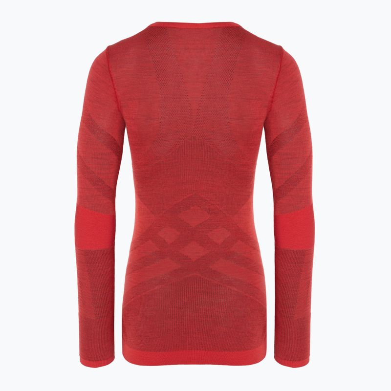 Лонгслів термічний жіночий Smartwool Intraknit Thermal Merino Baselayer Crew scarlet/black 2