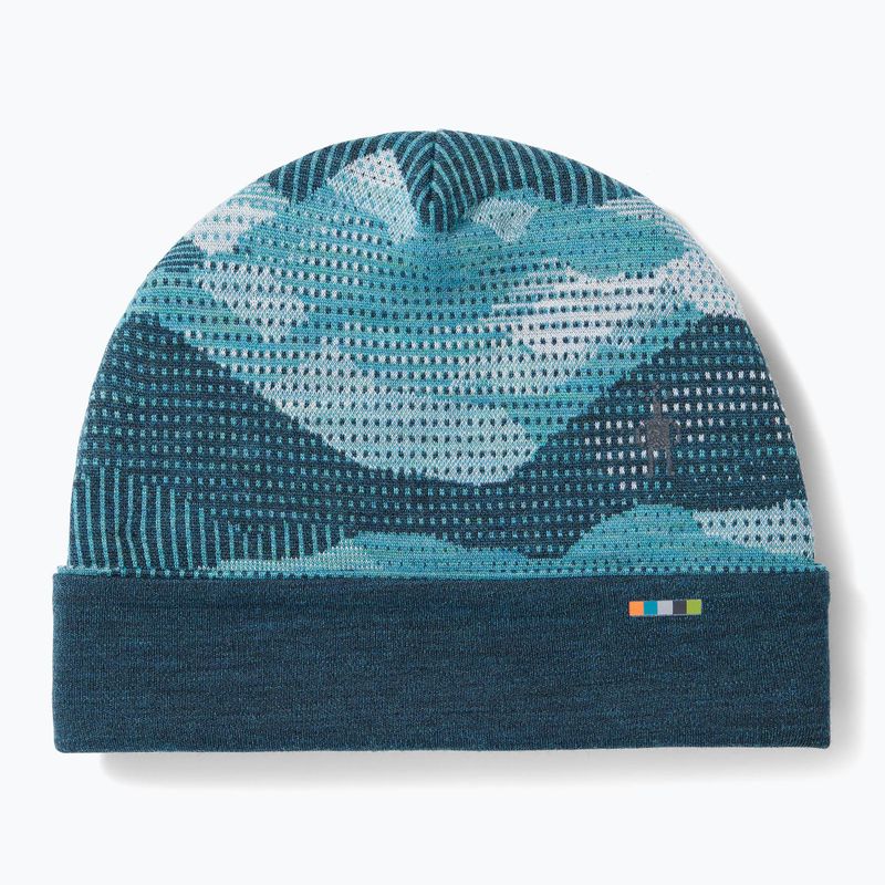 Шапка з манжетами Smartwool Merino Reversible Cuffed Twilight Blue mtn scape 6