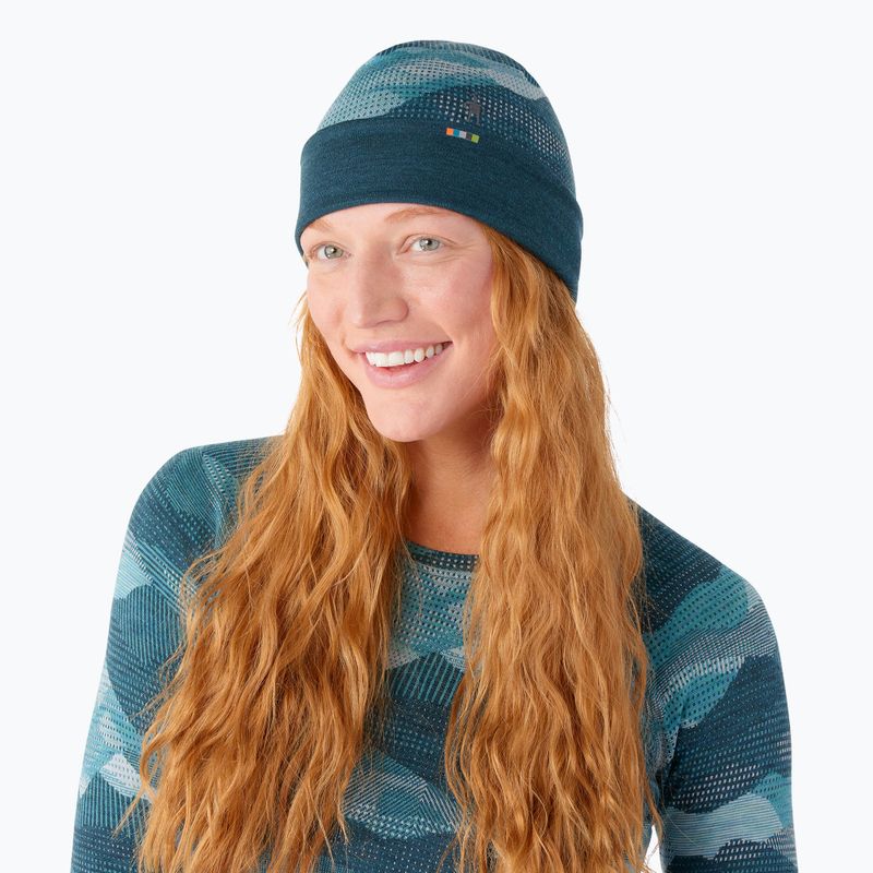 Шапка з манжетами Smartwool Merino Reversible Cuffed Twilight Blue mtn scape 7