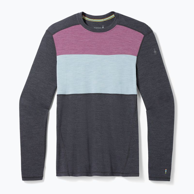 Чоловіча термоактивна кофта Smartwool Thermal Merino Baselayer Colorblock Crew Boxed charcoal 3