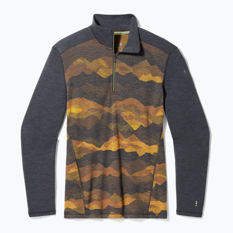 Лонгслів термічний чоловічий Smartwool Merino 250 Baselayer 1/4 Zip Boxed charcoal mtn scape 3