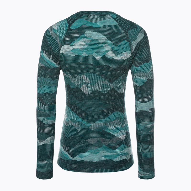 Жіноча термофутболка Smartwool Merino 250 Baselayer Crew Boxed twilight blue mtn scape 4